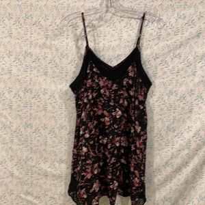 Dark floral swing tank